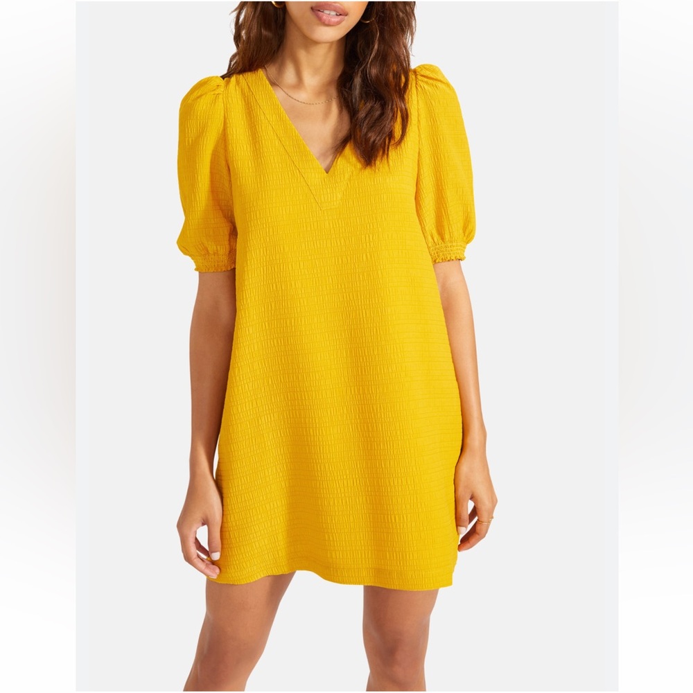Yellow Puff Sleeve Dress